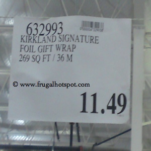 Kirkland Signature Luxury Foil Christmas Gift Wrap Costco Price