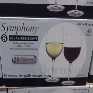 Luigi Bormioli Symphony 8-Piece Break-Resistant All-Purpose Wine Stems. Costco