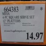 Mesa 4 Piece Square Serve Set 12" Platters Costco Price