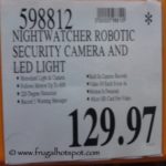 NightWatcher Robotic LED Flood Light with Video Camera. Costco Price