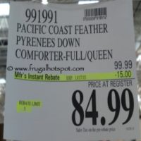 Pacific Coast Feather Pyrenees Down Comforter Queen Size. Costco Price