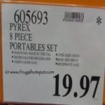 Pyrex Portables Glass 8 Piece Bakeware Set. Costco PRice