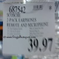 Scosche 2-Pack Earphones with Mic. Costco Price