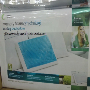 Memory Foam & Hyrdalux Cooling Gel Pillow by Comfort Revolution at Costco