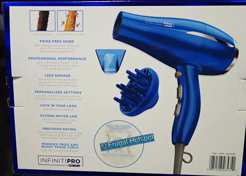 Conair Infiniti PRO Frizz-Free Hair Dryer | Features | Costco