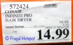 Conair Infiniti Pro Hair Dryer Costco Sale Price