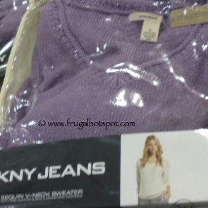 DKNY Jeans Ladies V-Neck Sequin Sweater at Costco