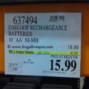 Costco Sale Price: Eneloop AA Rechargeable Batteries