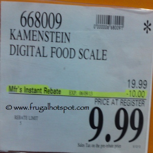 Kamenstein Digital Food Scale Costco Price