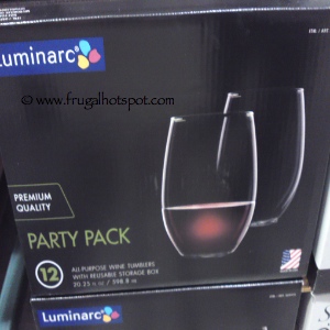 Luminarc 12 Piece Stemless Wine Glass Costco