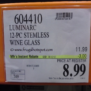 Luminarc 12 Piece Wine Glass Costco Price