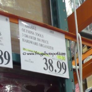 Costco Sale Price: Olympia Tools 3 Drawer 500 Piece Hardware Organizer 