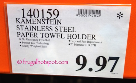 Kamenstein Perfect Tear Stainless Steel Paper Towel Holder Costco Price | Frugal Hotspot