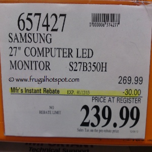Samsung 27" Computer LED Monitor | Costco Sale Price