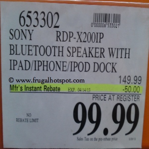 Sony Bluetooth Speaker With Ipod Dock Costco Price