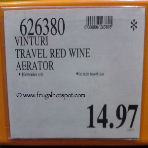 Vinturi Travel Red Wine Aerator | Costco Sale Price