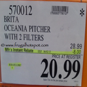 Brita Oceania Pitcher | Costco Sale Price