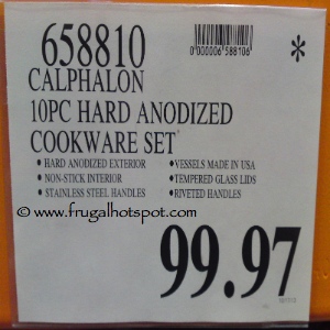 Calphalon 10 Piece Hard Anodized Cookware Set | Costco Sale Price