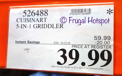 Cuisinart Griddler Gourmet | Costco Sale Price