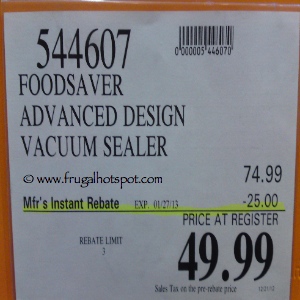 Foodsaver 2460 Vacuum Food Sealer | Costco Sale Price