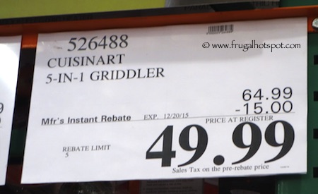 Cuisinart Griddler Gourmet | Costco Sale Price