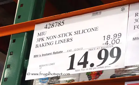 Miu Silicone Baking Liners 3-Pack Costco PRice