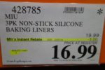 Miu 3-Pack Non-stick Silicone Baking Liners Costco Price