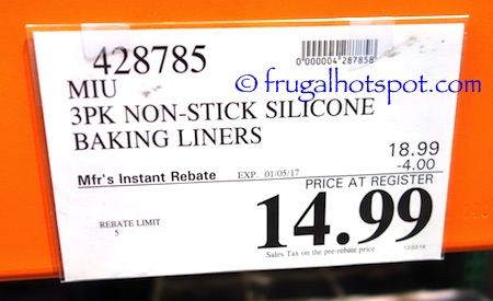 Miu Non-Stick Silicon Baking Liners Costco Price | Frugal Hotspot