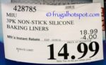 Miu Non-Stick Silicon Baking Liners Costco Price | Frugal Hotspot