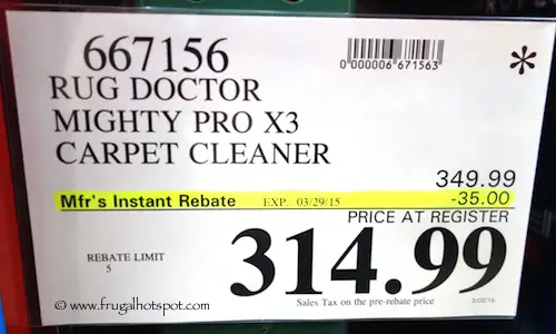 Rug Doctor Mighty Pro X3 Carpet Cleaner | Costco Sale Price