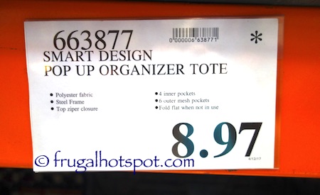 Smart Design Pop-Up Organizer Tote | Costco Price