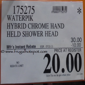 Waterpik Power Spray Hybrid Chrome Shower Head | Costco Sale Price