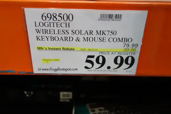 Logitech Wireless Solar Keyboard & Mouse MK750 | Costco Sale Price Logitech Wireless Solar Keyboard & Mouse MK750 | Costco Sale Price
