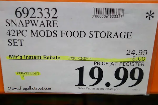 Snapware 42 Piece Plastic Food Keeper Set | Costco Sale Price