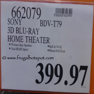 Sony 3D Blu-ray Home Theatre System BDV-T79 | Costco Price