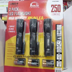 Techlite Lumen Master CREE XPG-R4 250 Lumens LED  Flashlight 3-Pack  | Costco