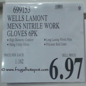 Wells Lamont Mens Nitrile Work Gloves | Costco Price