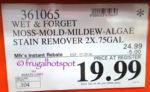 Costco Sale Price: Wet & Forget Moss Mold Mildew Algae and Stain Remover