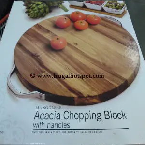 Mangoleaf Acacia Chopping Block with handles | Costco