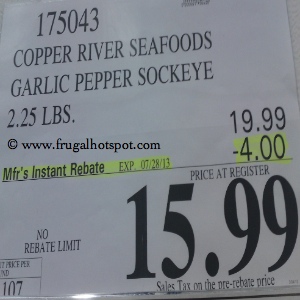 Copper River Seafoods Garlic Pepper Marinated Sockeye | Costco Sale Price