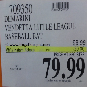 DeMarini Vendetta Baseball Bat | Costco Sale Price