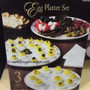 3 Piece Ceramic Egg Platter Set | Costco