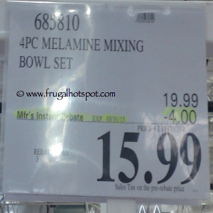 4 Piece Melamine Mixing Bowl Set | Costco Sale Price