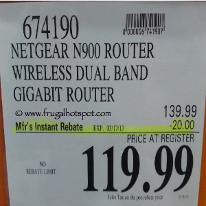 Netgear N900 Wireless Dual Band Gigabit Router | Costco Sale Price