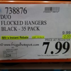 Duo Flocked Space Saving Hangers | Costco Sale Price