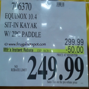 Equinox 10.4 Kayak | Costco Sale Price