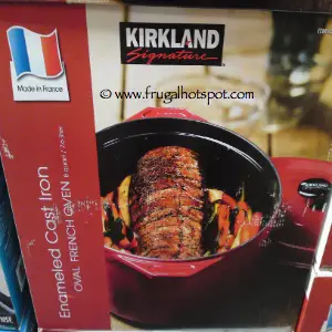 Kirkland Signature 8 Quart Enameled Cast Iron Oval French Oven | Costco