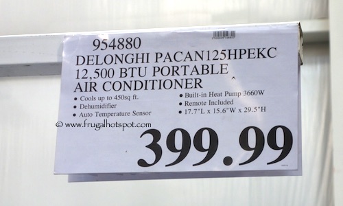 DeLonghi 12.5K BTU Portable Air Conditioner Costco Price