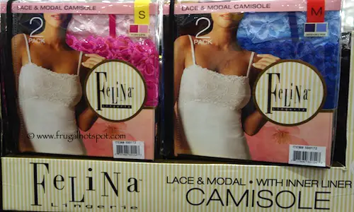 Felina Lingerie Lace & Modal Camisole 2-Pack Costco