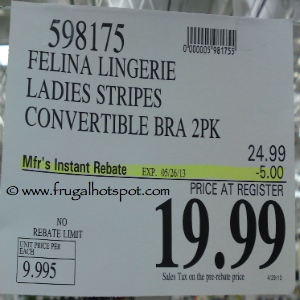 Felina Lingerie Convertible Strapless Bra Costco Price